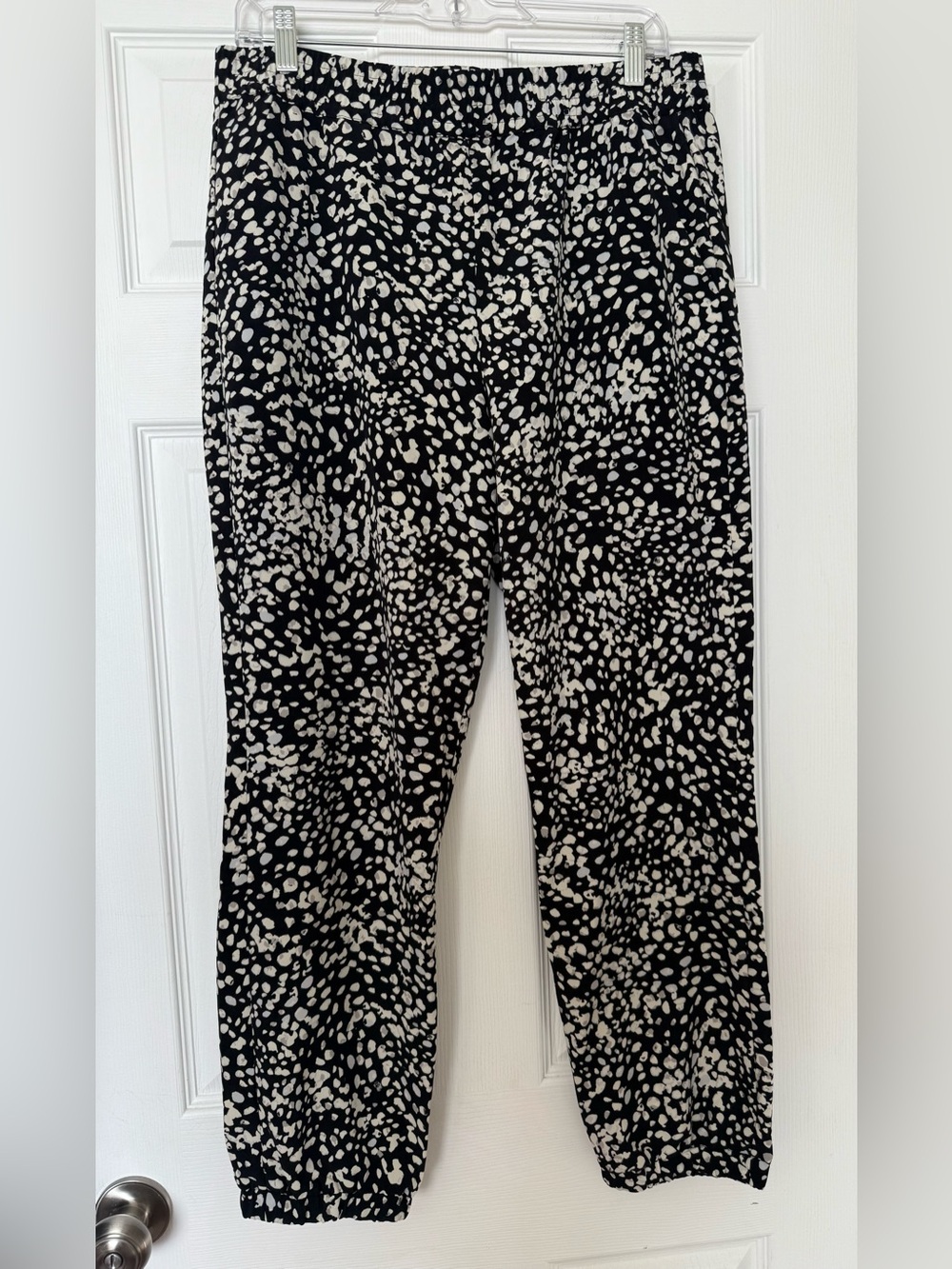 Sanctuary Black & Cream Printed Trousers
